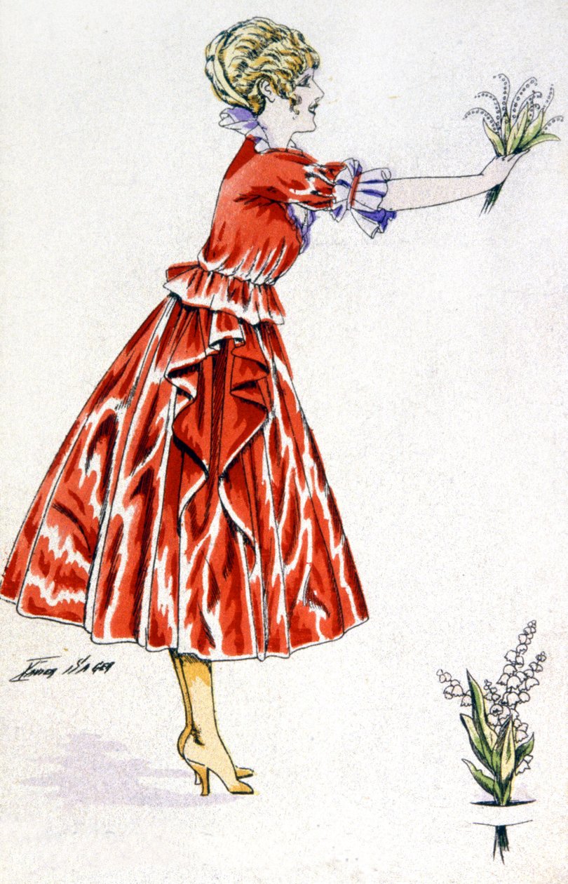 İyi şans için vadi zambağı, c. 1930 (kartpostal) by Xavier Sager