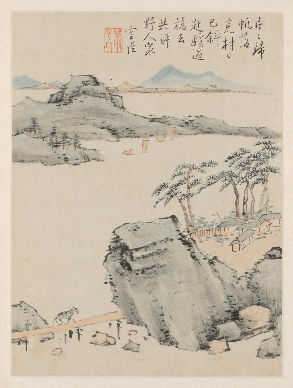 Mevsimsel Manzaralar Albümü, Yaprak C önceki yaprak 6, 1668. by Xiao Yuncong