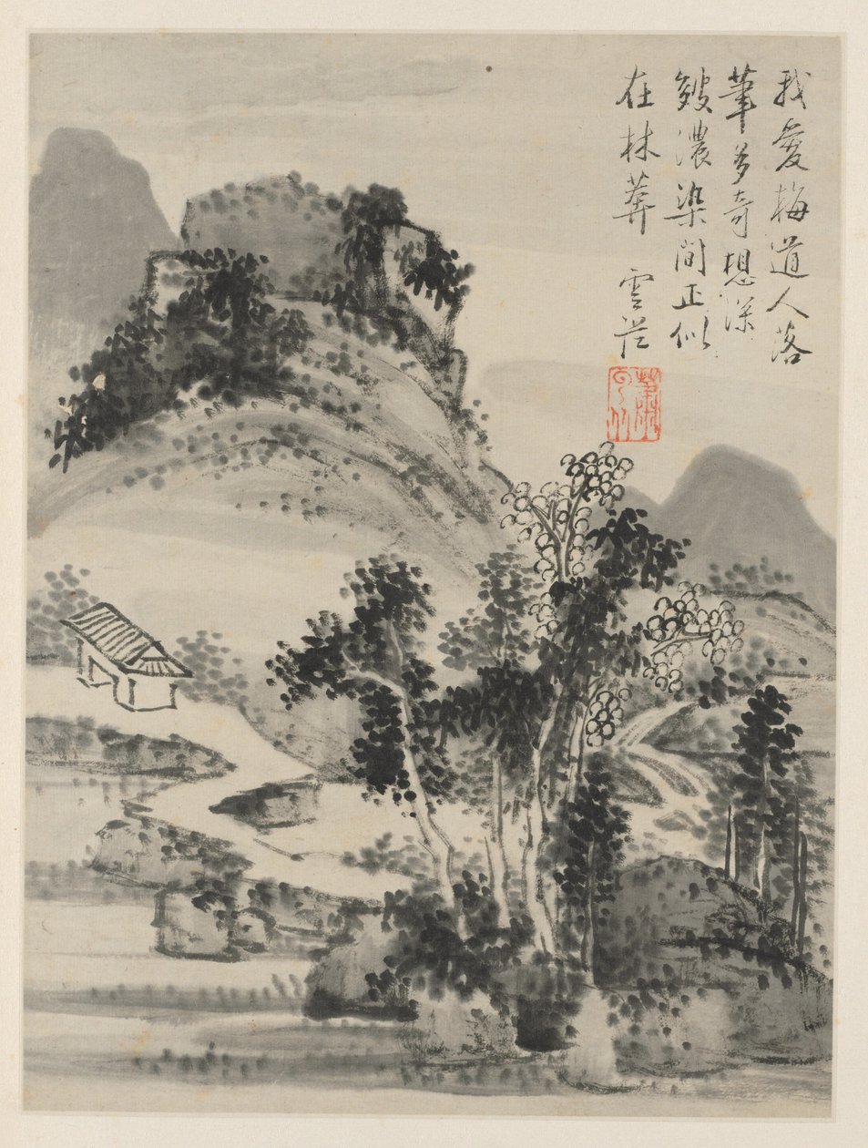 Mevsimsel Manzaralar Albümü, Yaprak D önceki yaprak 2, 1668. by Xiao Yuncong