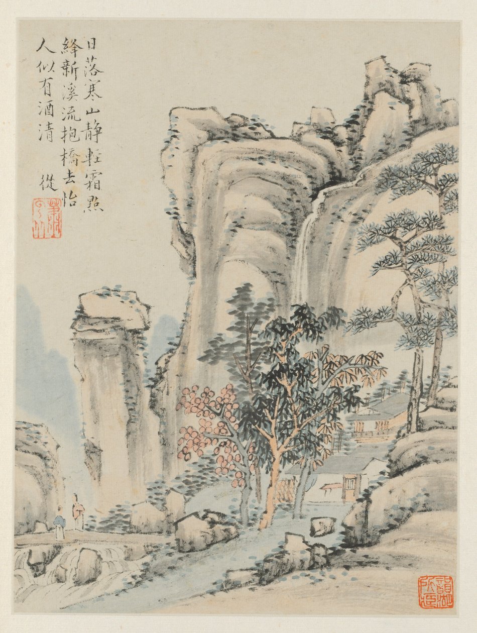 Mevsimsel Manzaralar Albümü, Yaprak E (önceki yaprak 3) by Xiao Yuncong