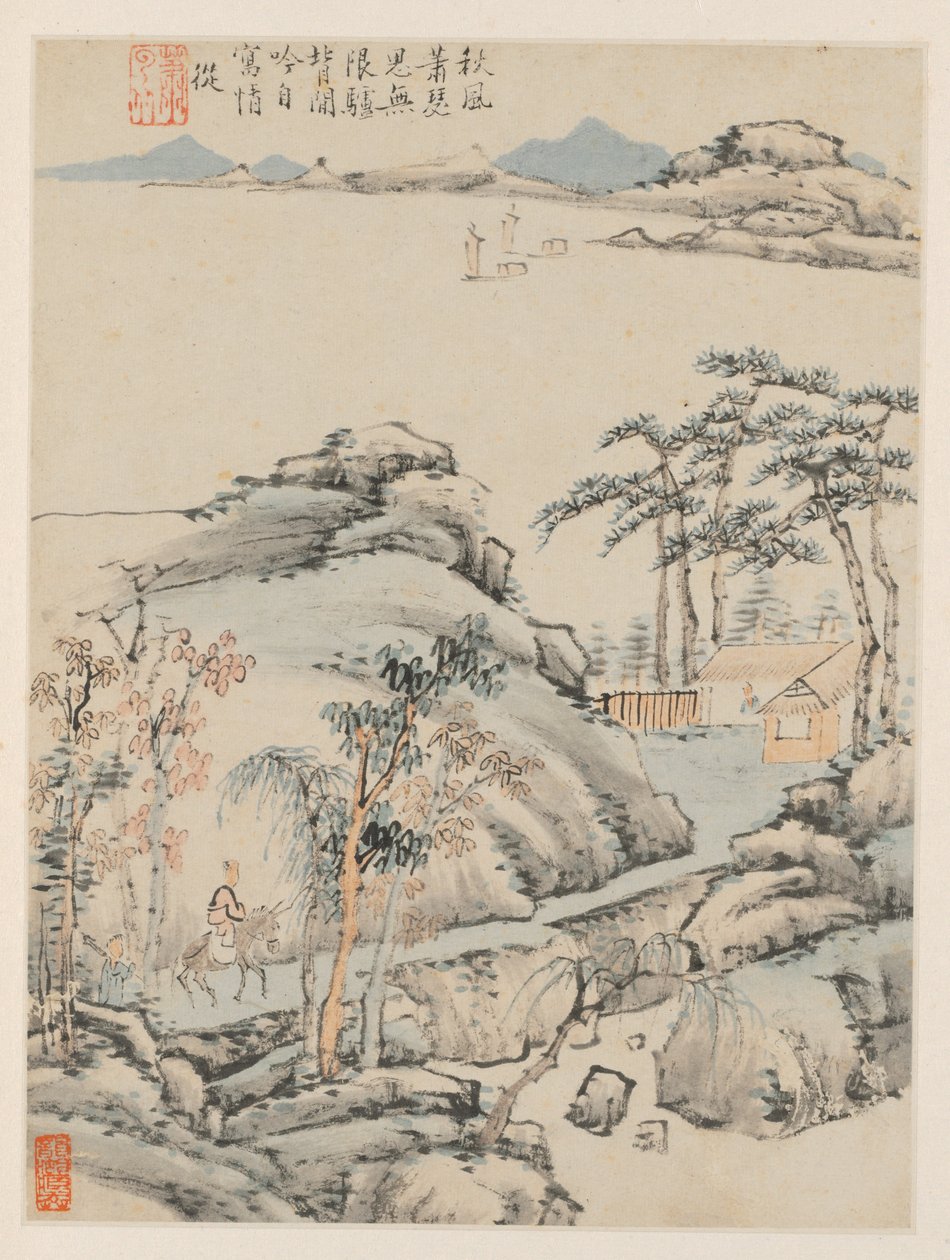 Mevsimsel Manzaralar Albümü, Yaprak F (önceki yaprak 5) by Xiao Yuncong