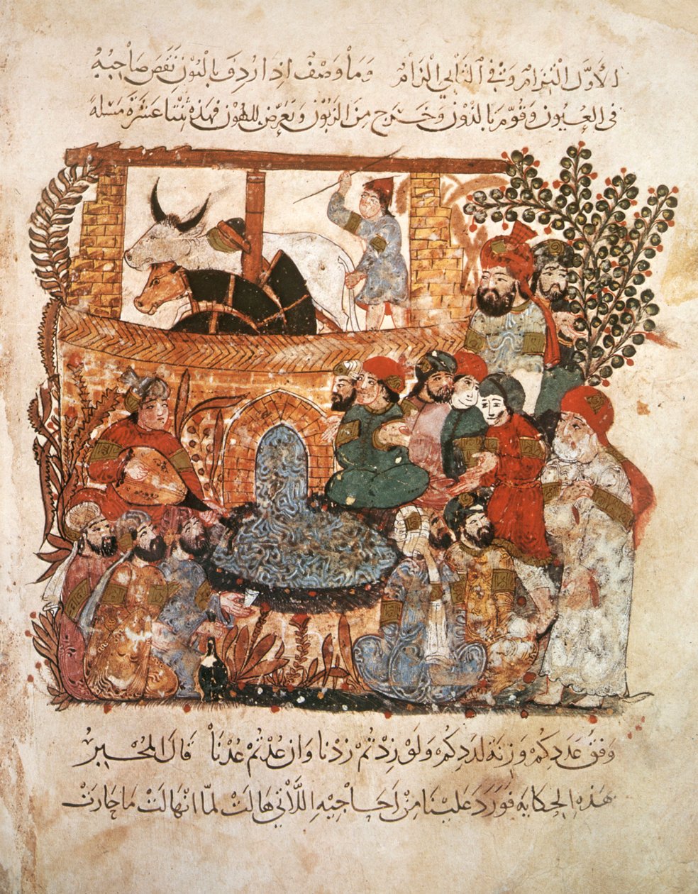 Ms Ar 5847 f.29, Abou Zayd bir hacı kervanına vaaz veriyor, Makamat