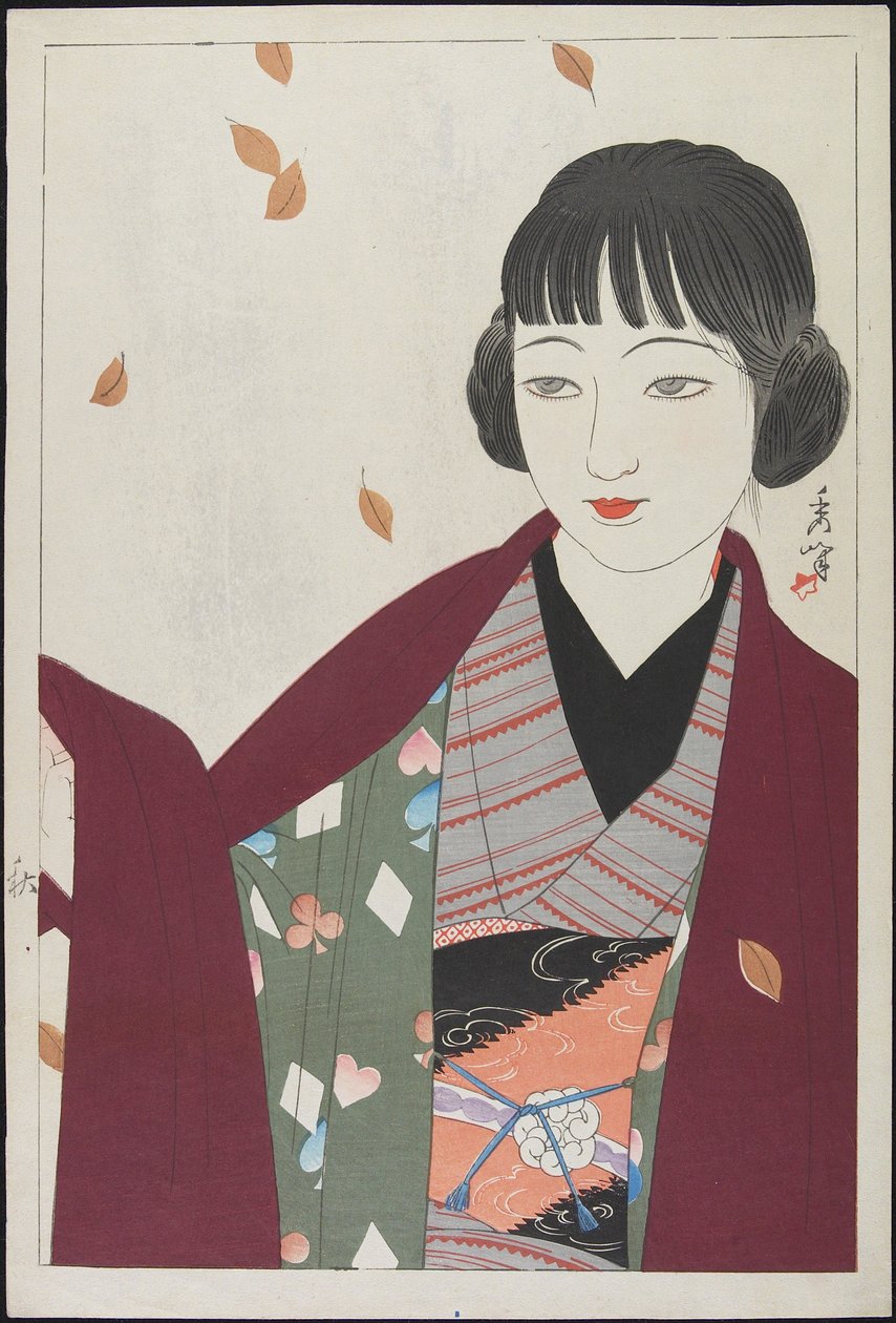 Sonbahar, 1936 (renkli tahta baskı) by Yamakawa Shuho