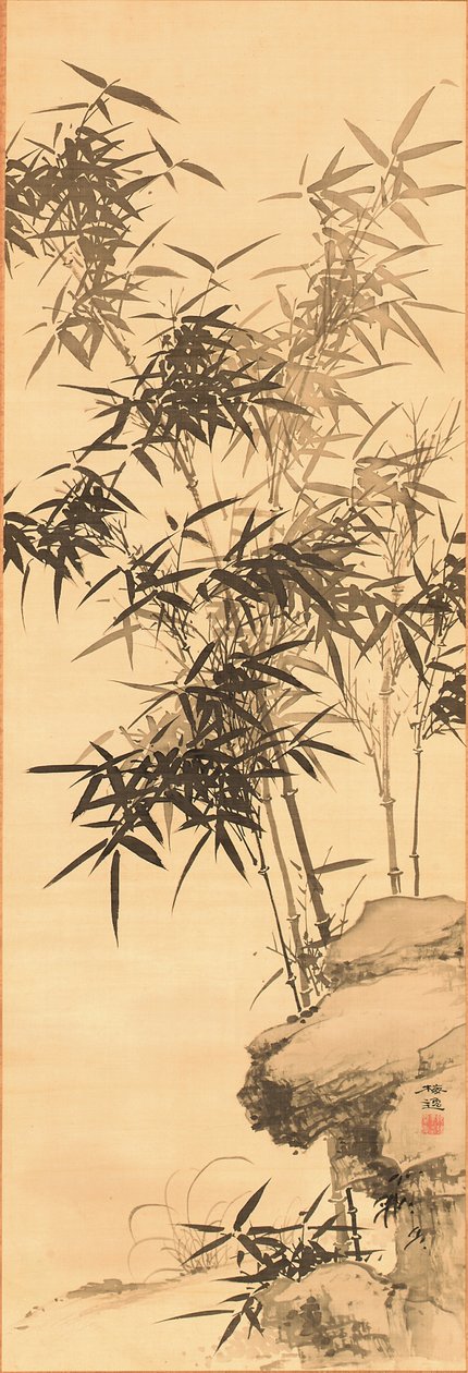 Bambu, 1856'dan önce (ipek üzerine mürekkep) by Yamamoto Baiitsu