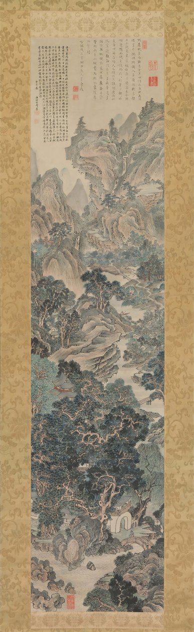 Mavi-Yeşil Peyzaj, 18. yüzyılın ilk yarısı. by Yanagisawa Kien