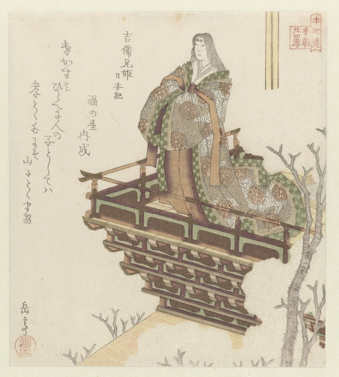 Honchôren için yirmi dört Japon evlada dindarlığı örneği (dizi adı) by Yashima Gakutei