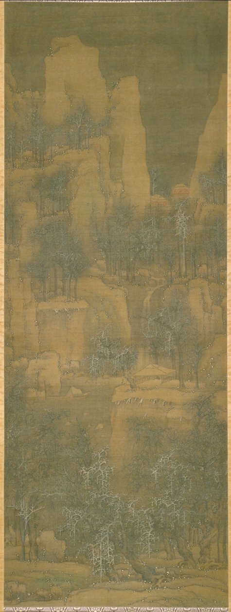 Dağların Derinliğinde Yığılmış Kar (ipek üzerine mürekkep ve renkli) by Ying Lan