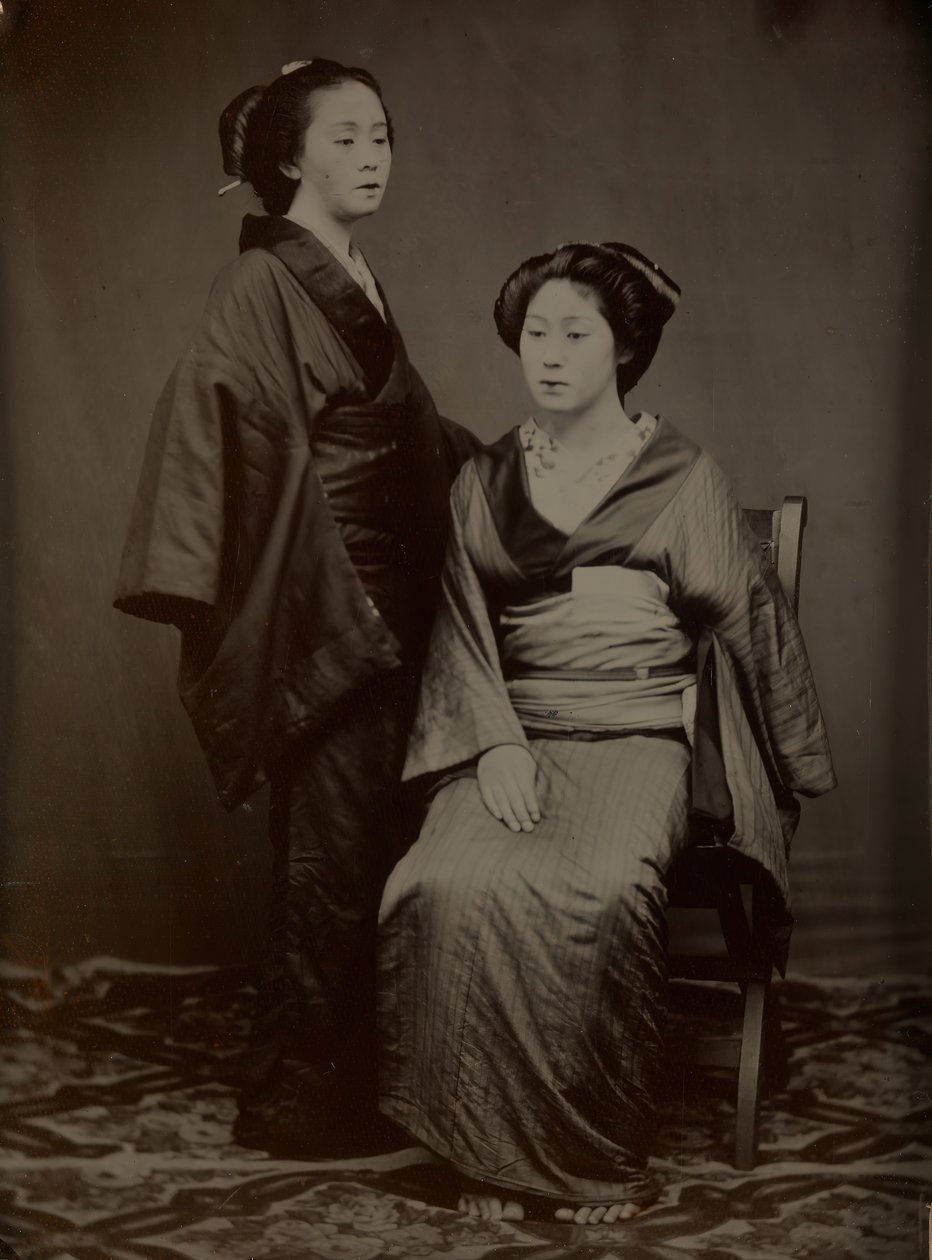 [Görevlisiyle Geyşa], 1860