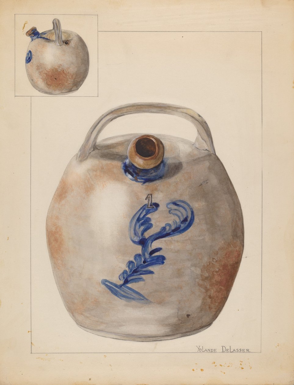 Biçerdöver Sürahisi, c. 1937. by Yolande Delasser