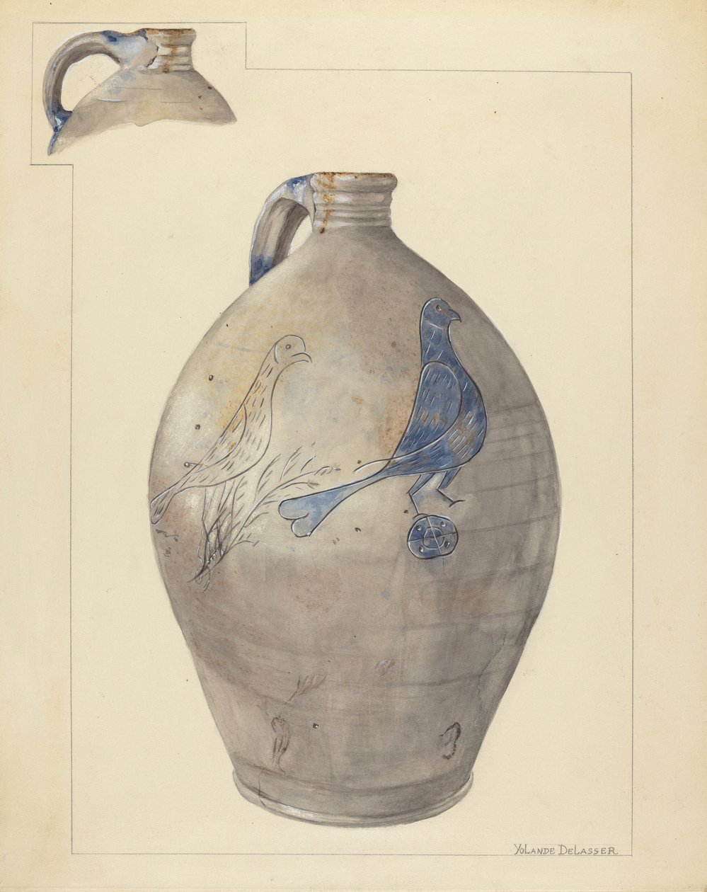 Sürahi, ç. 1940. by Yolande Delasser