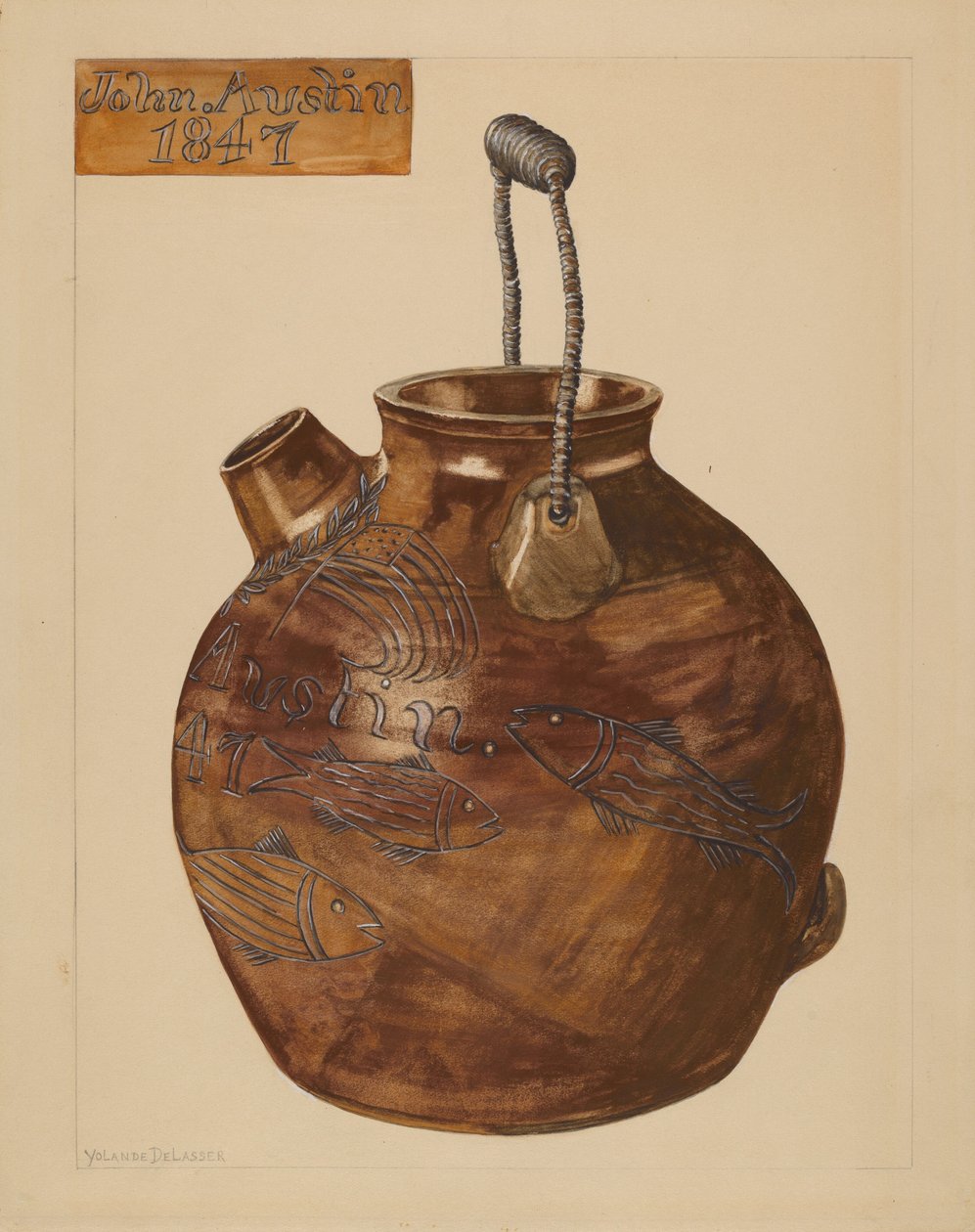 Hamur için Sürahi, c. 1936. by Yolande Delasser