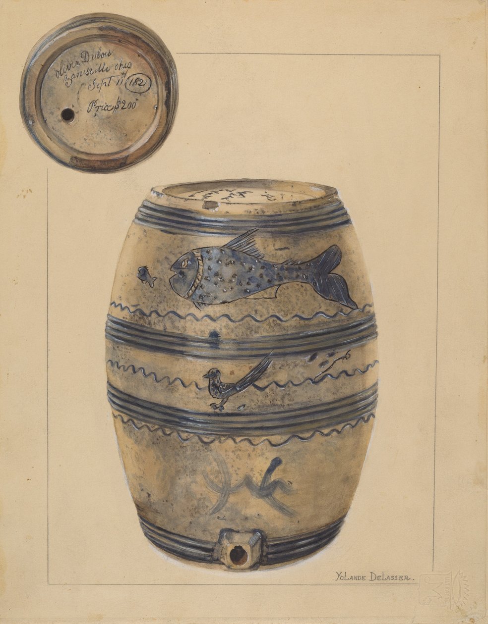 Şarap Fıçısı, c. 1936. by Yolande Delasser