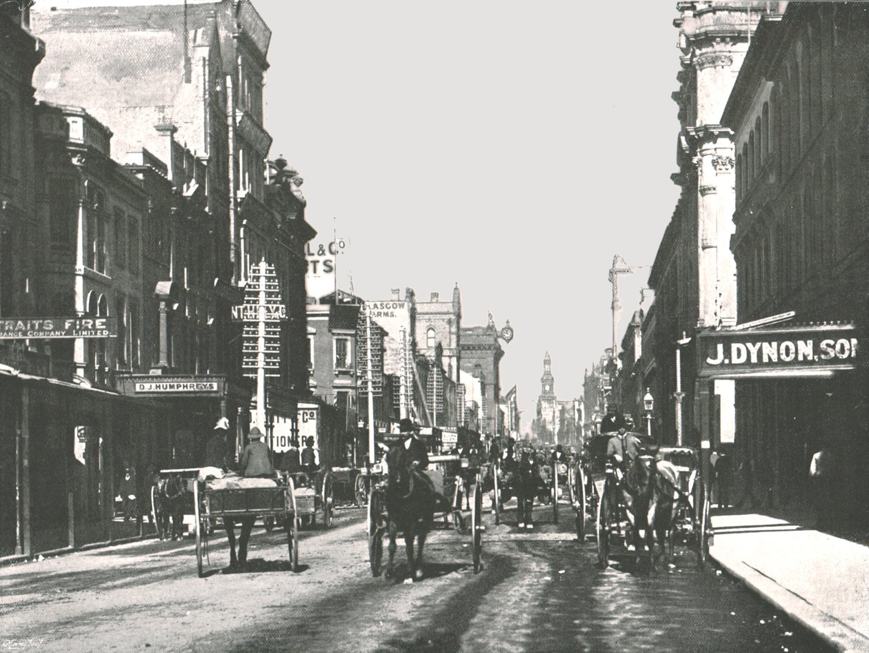 George Street, Sidney, Avustralya, 1895. by York and Son