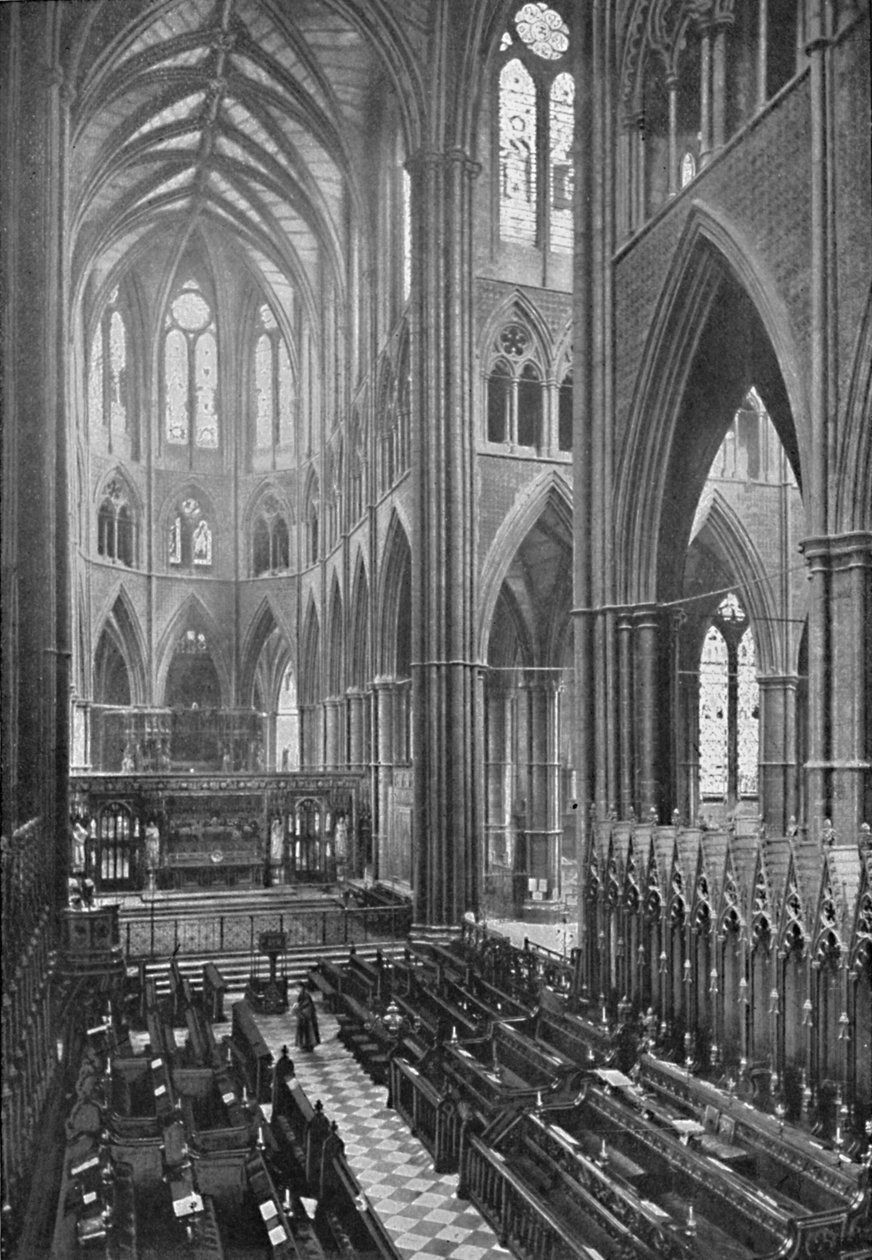 Koro ve Apsis, Westminster Abbey, 1902 by York and Son