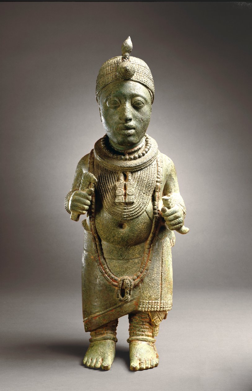 Oni figürü, Ife (çinko pirinç), c. 14.y. by Yoruba Culture