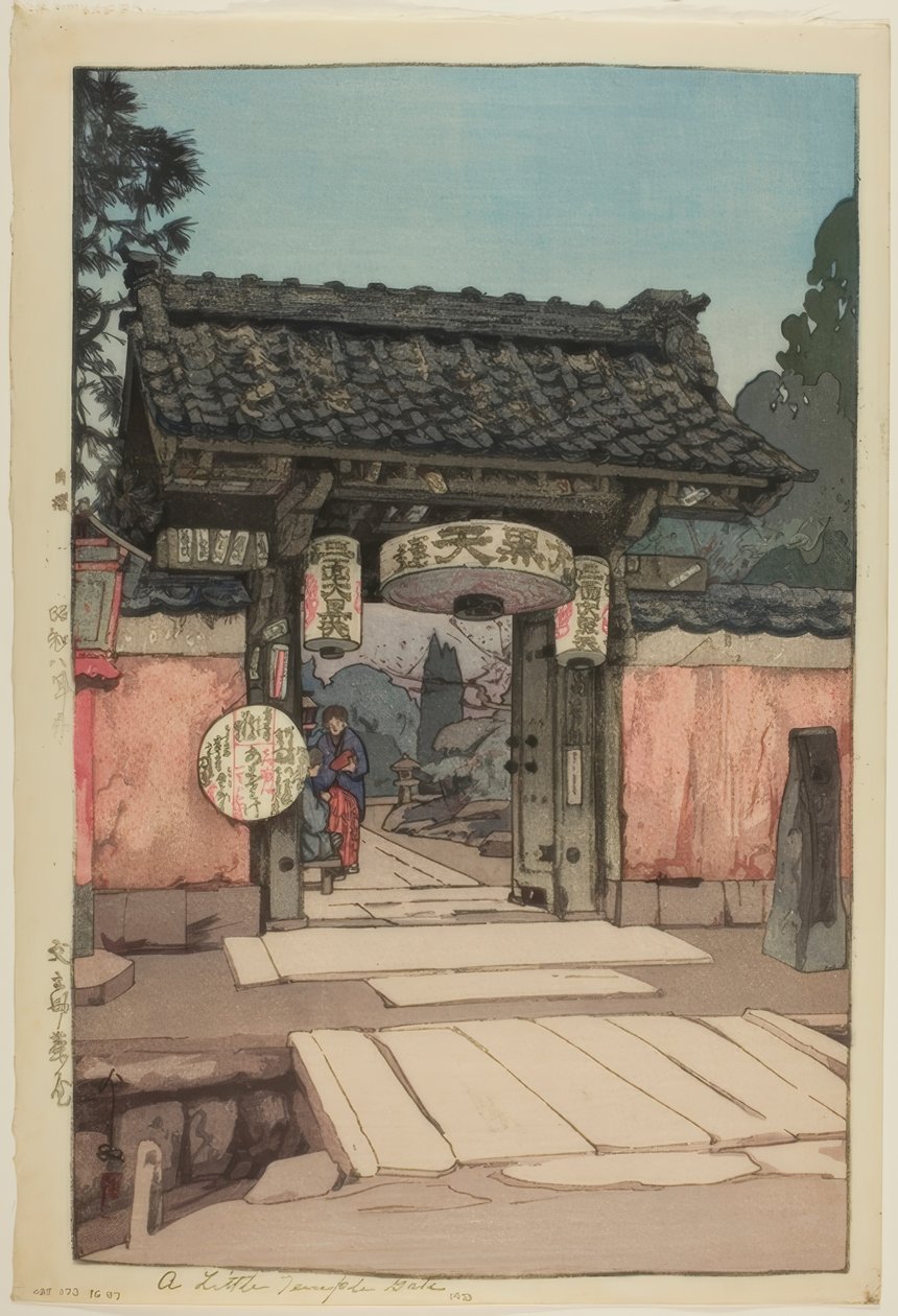 Küçük Bir Tapınak Kapısı by Yoshida Hiroshi