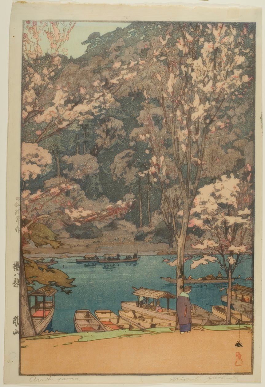Arashiyama, "Kiraz Çiçeklerinin Sekiz Sahnesi" dizisinden by Yoshida Hiroshi