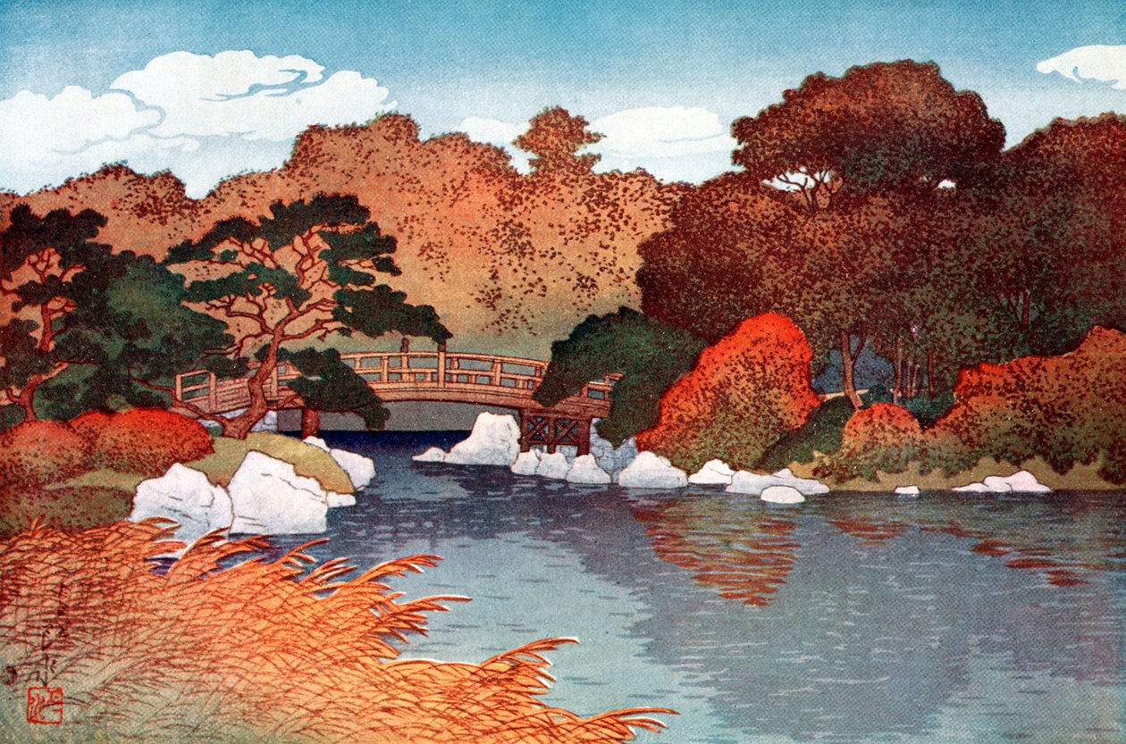 Muko-Jima'daki Yüz Çiçek Bahçesinde Sonbahar, 1900-1950. by Yoshida Hiroshi