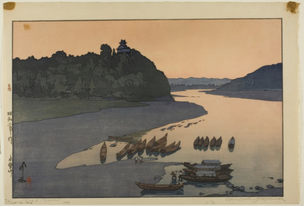 "Hotei # 85" serisinden Kiso Nehri by Yoshida Hiroshi