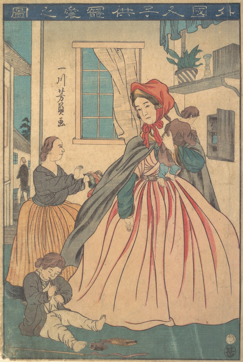 Çocuklarını Seven Bir Yabancı, 1860 10. Ay. by Yoshikazu