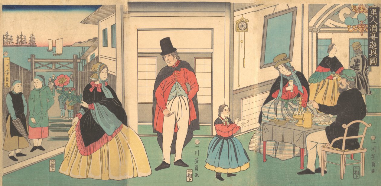 Ziyafet Eden Yabancılar, 2. ay, 1862. by Yoshikazu