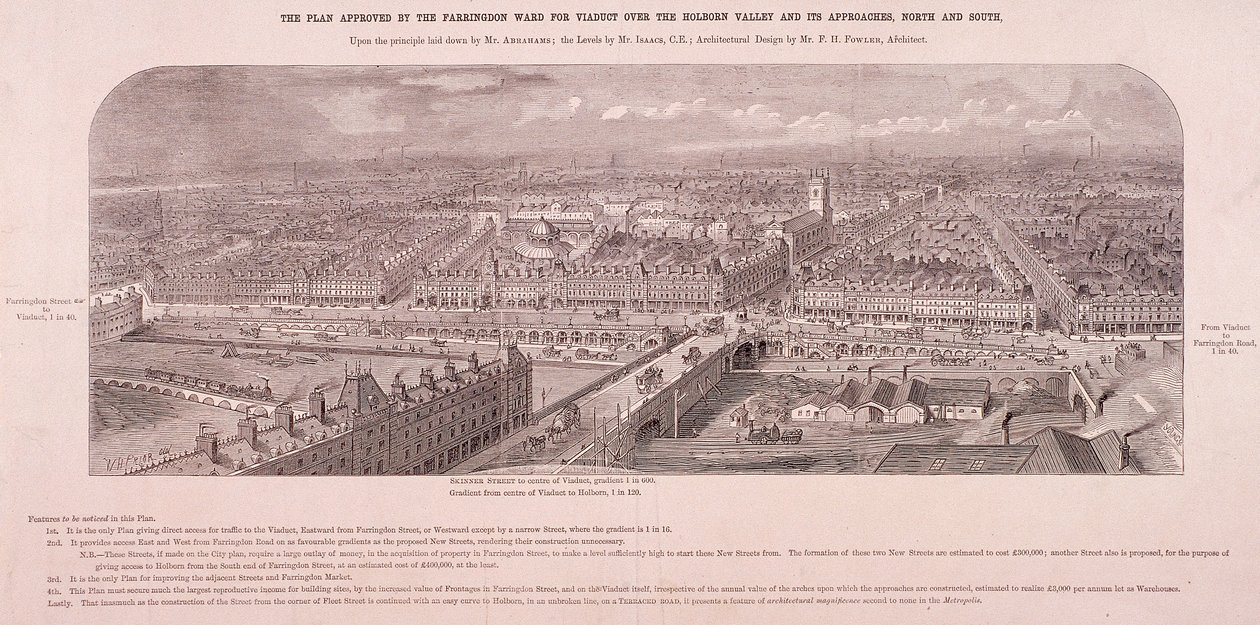 Holborn Viyadüğü, Londra, c1865 by Young