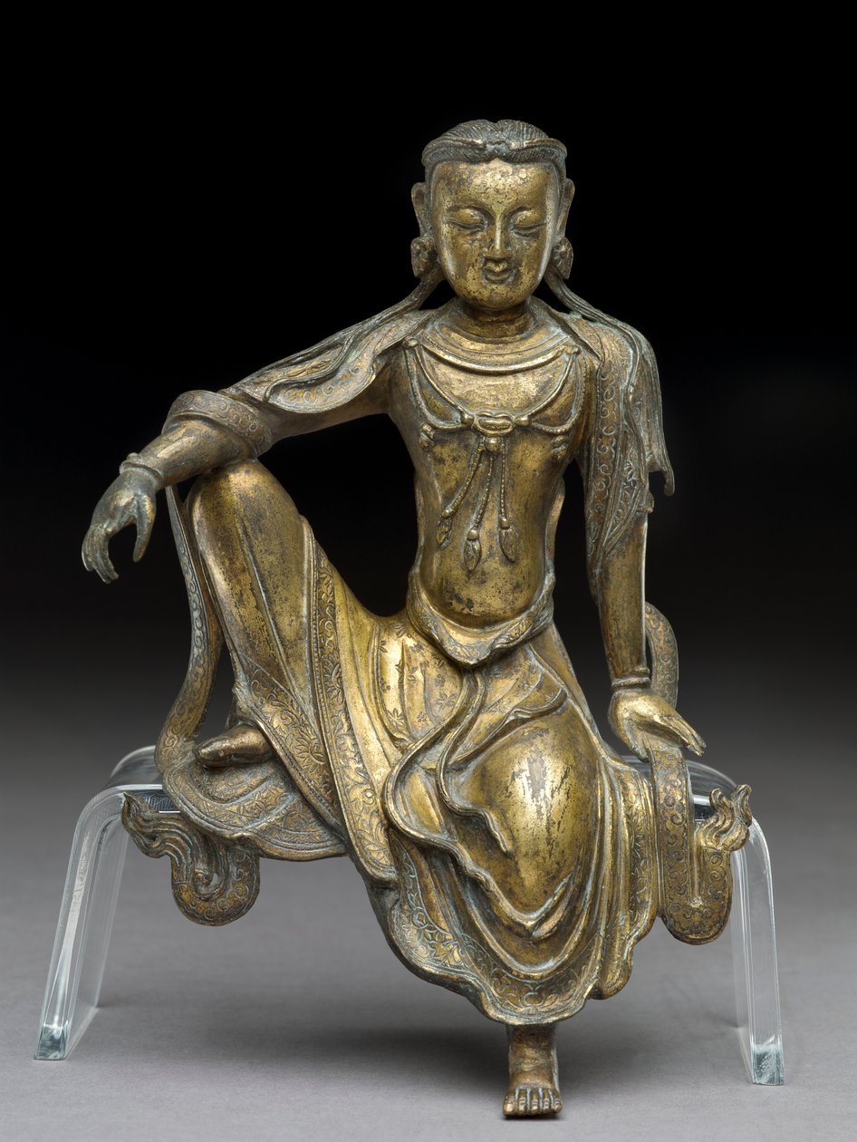 Bodhisattva Avalokitesvara, Yuan hanedanı (yaldızlı bronz) (ayrıca bkz. 119004) by Yuan Dynasty Chinese School