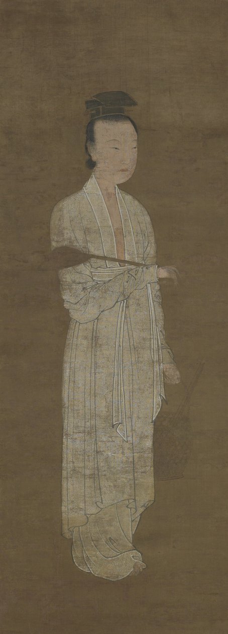 Beyazlı bir kadının portresi: Lu Meiniang by Yuan Dynasty Chinese School