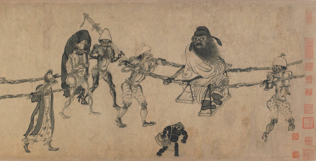 Zhong Kui Seyahat (kağıt üzerine mürekkep) by Yuan Dynasty Chinese School