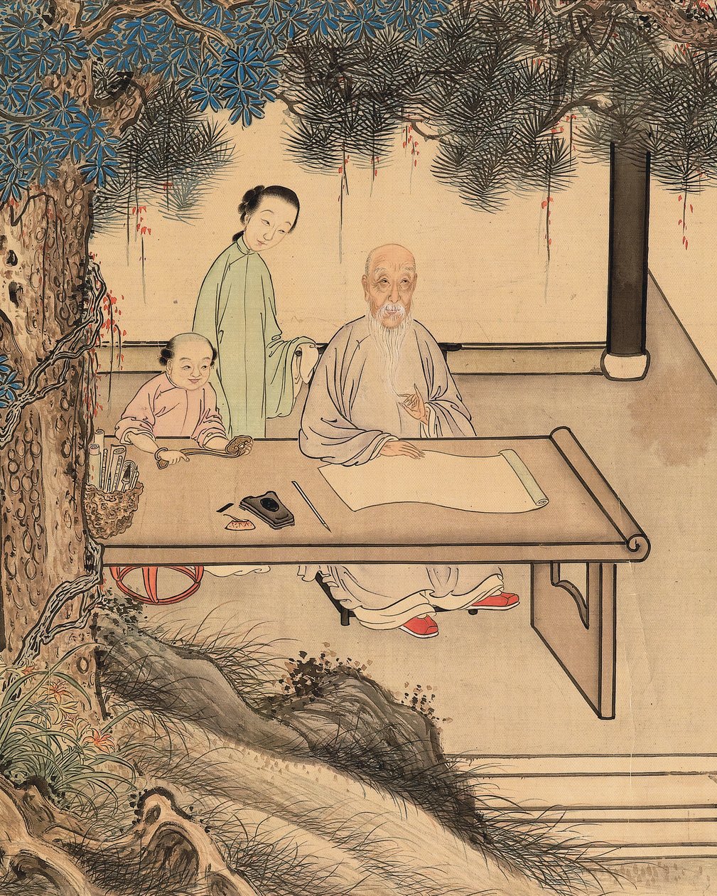 Yuan Mei ve kız öğrencileri by Yuan Mei