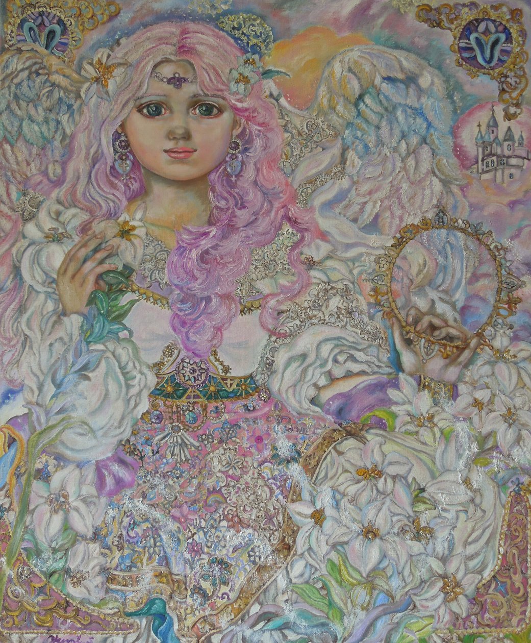 pembe zambak bir meleği by Yumi Sugai