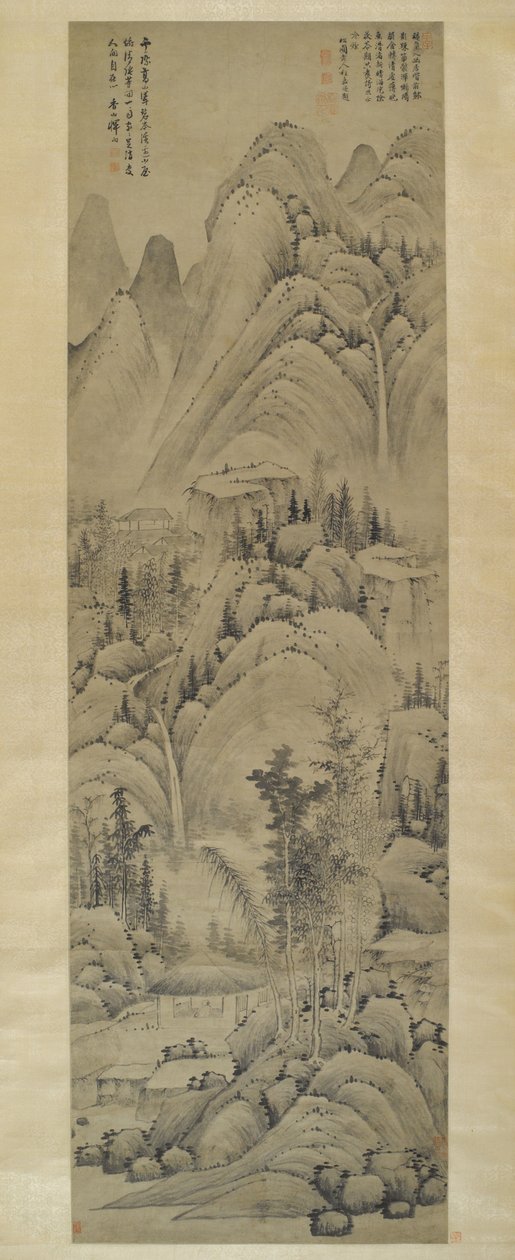 Manzara, Asma Parşömen, Ming Hanedanlığı (1368-1644) (kağıt üzerine mürekkep) by Yun Hsiang Yun Hsiang