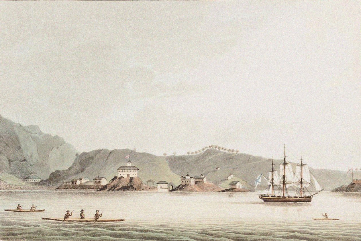 1803-06 Yıllarında Bir Dünya Turu'ndan İllüstrasyon, Neva Gemisinde, 1814 by Yuri Fyodorovich Lisyansky