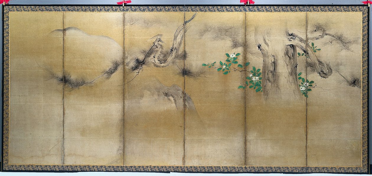 Kış ve Yaz Çiçekleri, c. 1600. by Yusho Kaiho