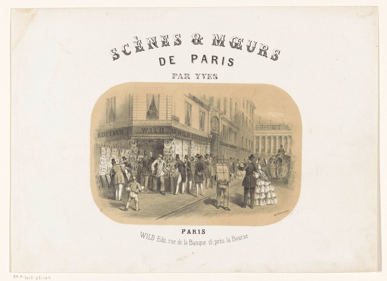 Yayıncı Wild in Paris Scenes & moeurs de Paris tarafından dış görünüm (nesne üzerinde seri başlığı) by Yves
