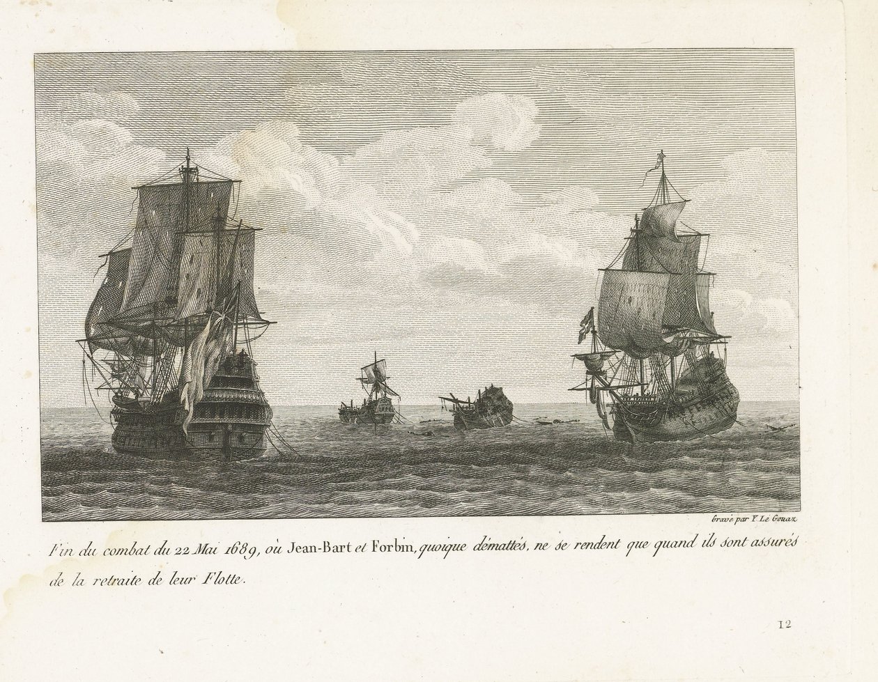 Einde van het gevecht van Jan Bart, 22 Mayıs, 1689 Jean-Bart ve Forbin