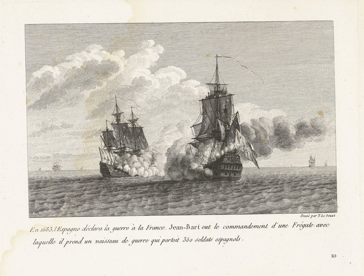 Jan Bart verovert een Spaans schip, 350 askerle bir araya geldi, 1683 1683