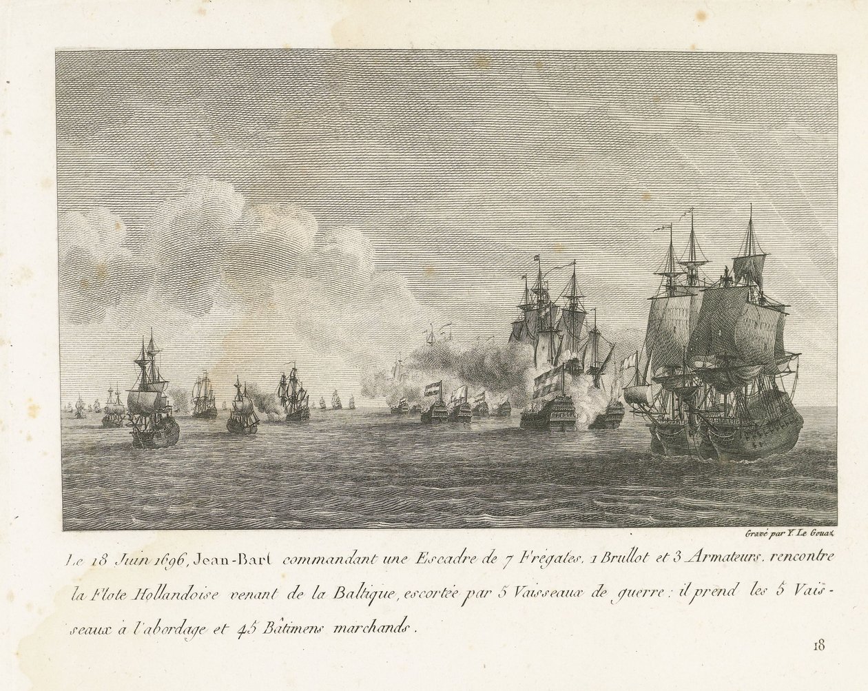 Treffen tussen eski vloot onder Jan Bart en een Hollandse vloot, 1696 18 Haziran 1696