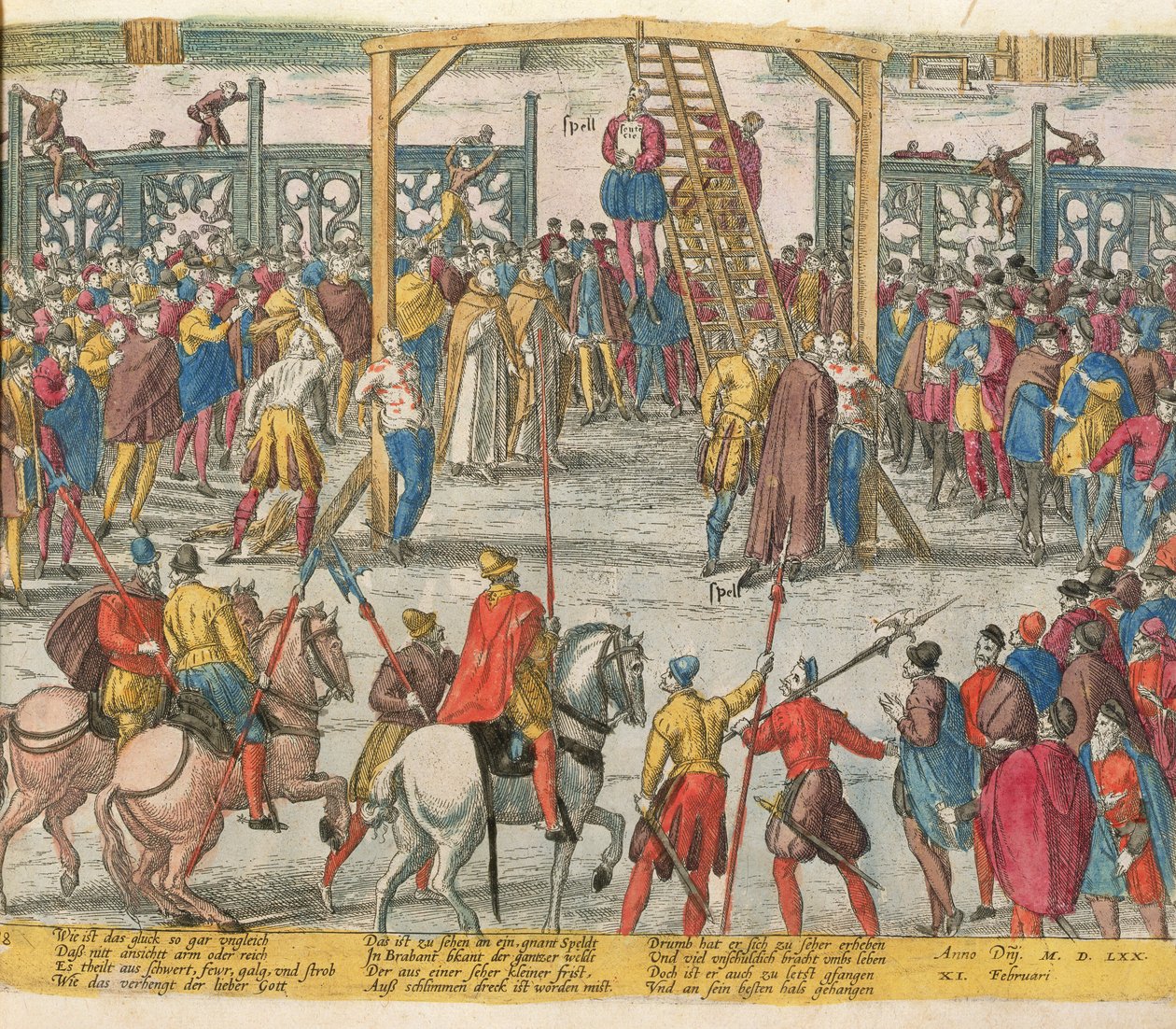 Diğer masum insanları hayata döndüren Brabant'ın Büyüsünün İnfazı by Zacharias (school of) Dolendo