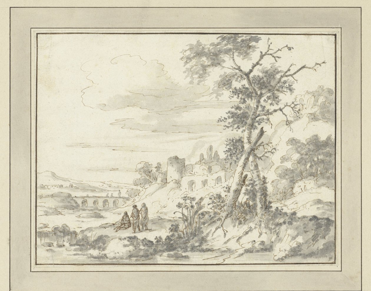 Harabeler ile Dağlık Manzara by Zacharias Blijhooft