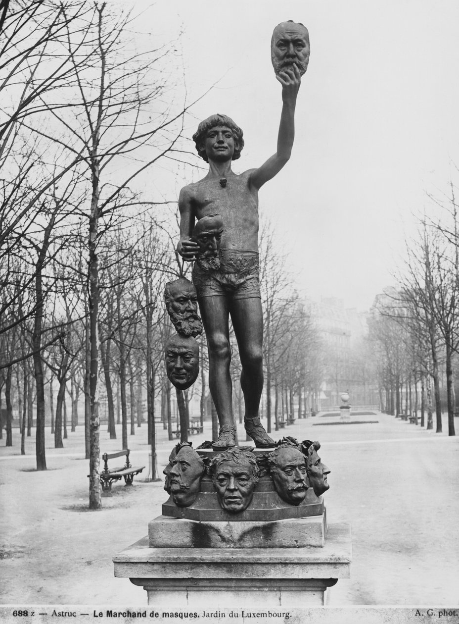 Maske satıcısı, 1883 (bronz) by Zacharie Astruc