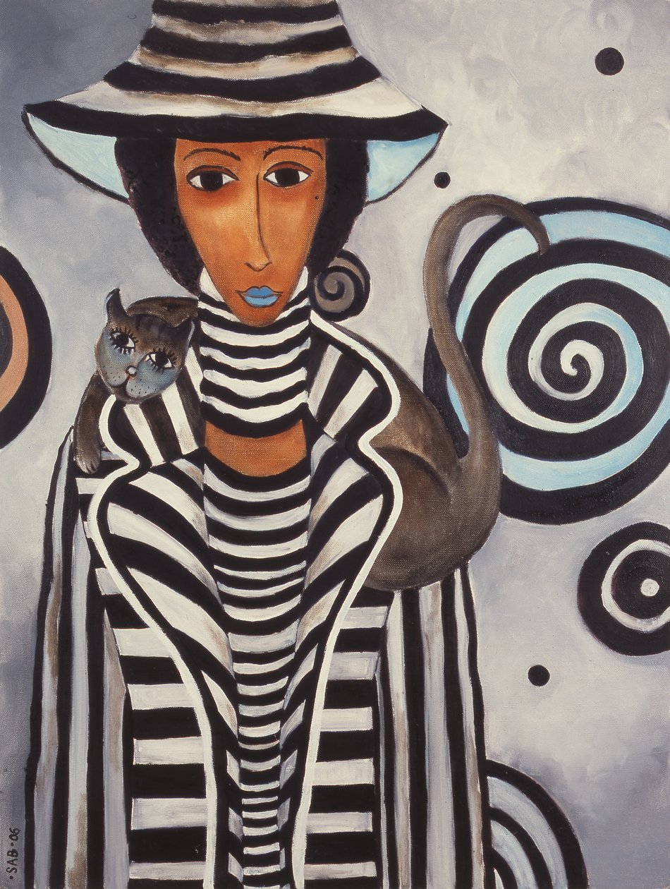 Siyah Beyaz, 2005 (tuval üzerine yağlı boya) by Zanara Sabina Nedelcheva Williams
