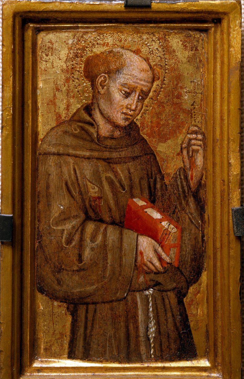 Assisi'li Saint Francois (Aziz Francis) Tablo Zanino di Pietro (1389-1448) 1415 Dim 14x7 cm Assisi, San Francesco Bazilikası Hazinesi Müzesi. Perkins Koleji by Zanino di Pietro