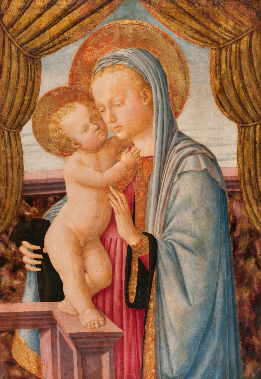 Çocuk İsa ile Madonna (ahşap üzerine tempera) by Zanobi Machiavelli