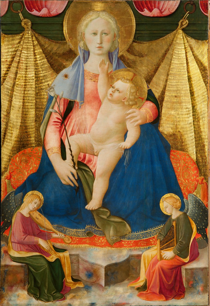 İki Müzisyen Melekle Alçakgönüllülüğün Madonna