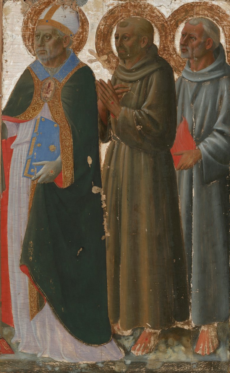 Saints Zenobius, Francis ve Padua Anthony by Zanobi di Benedetto Strozzi