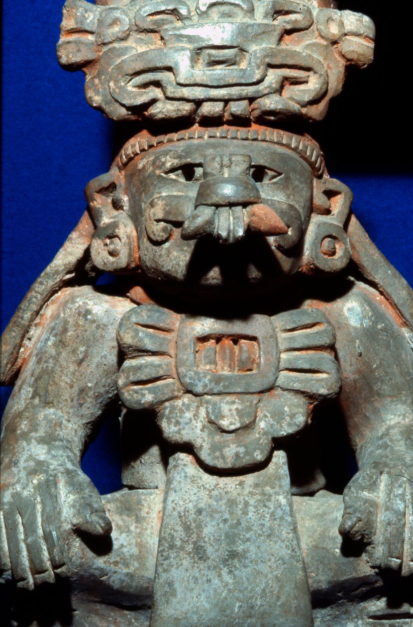 Funerary urn, late Classic Period (700-1000 AD) (ceramic) by Zapotec