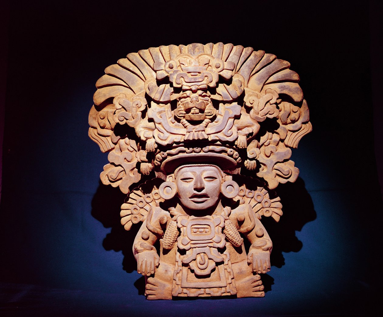 Mısır tanrısını temsil eden semaver, Monte Alban III stili (çömlek) by Zapotec