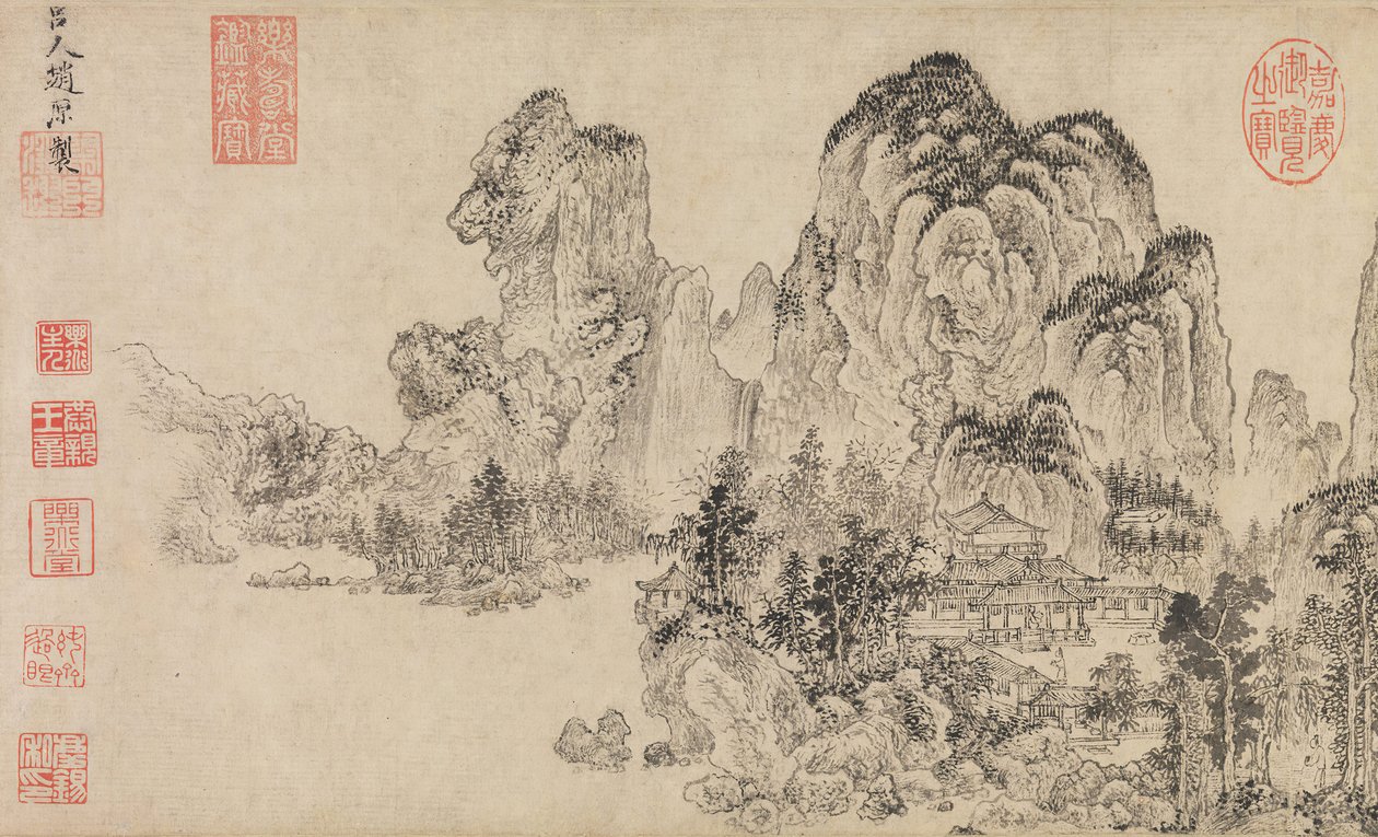 Manzara, 14. yüzyıl sonu. by Zhao Yuan