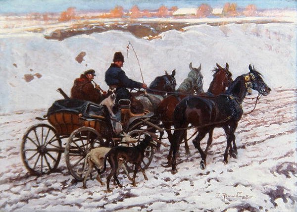 At Arabası (tuval üzerine yağlı boya) by Zygmunt Rozwadowski